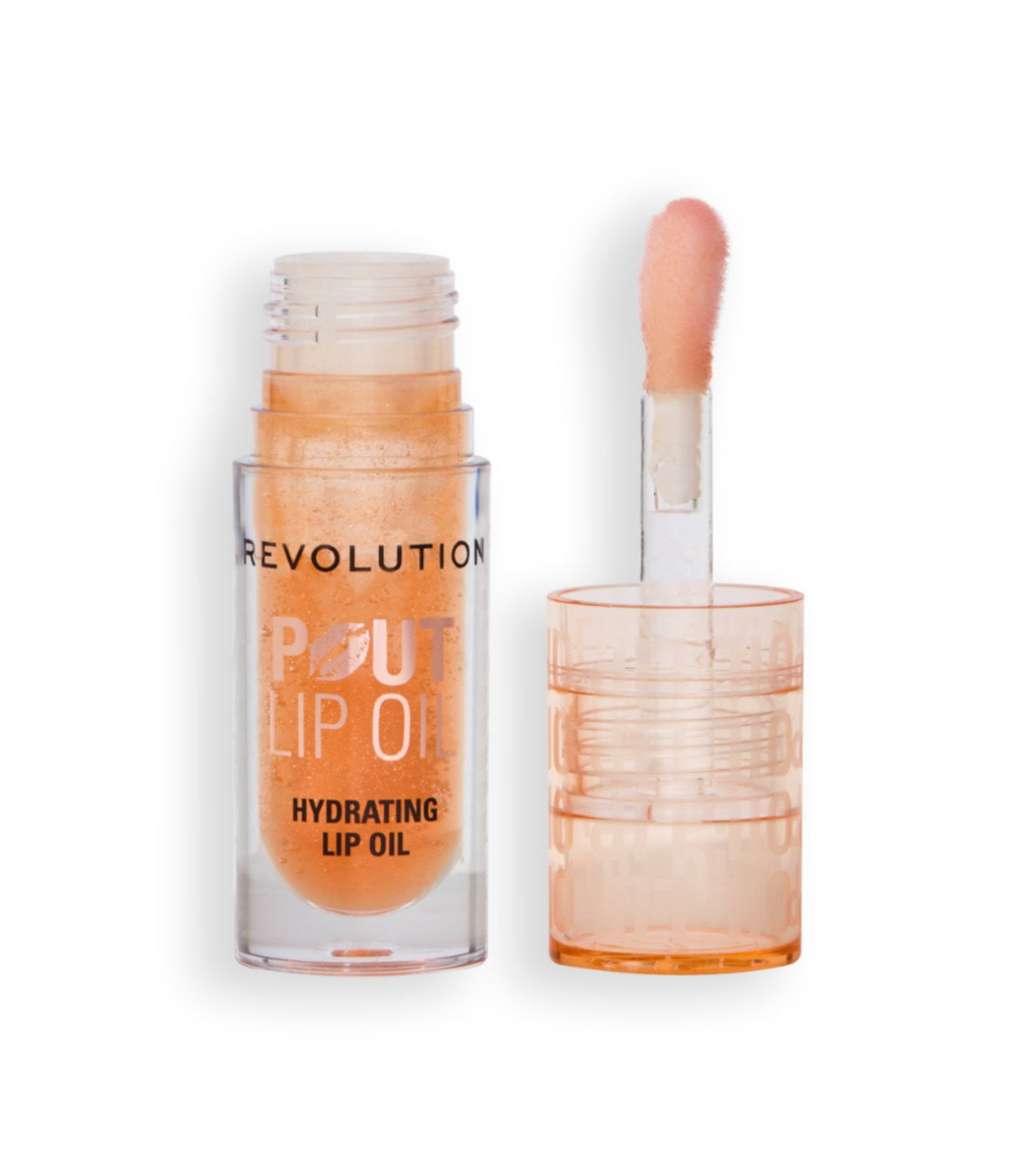 Makeup Revolution, Pout, Vegan, Blank, Läppolja, Honey Shimmer, 4 ml
