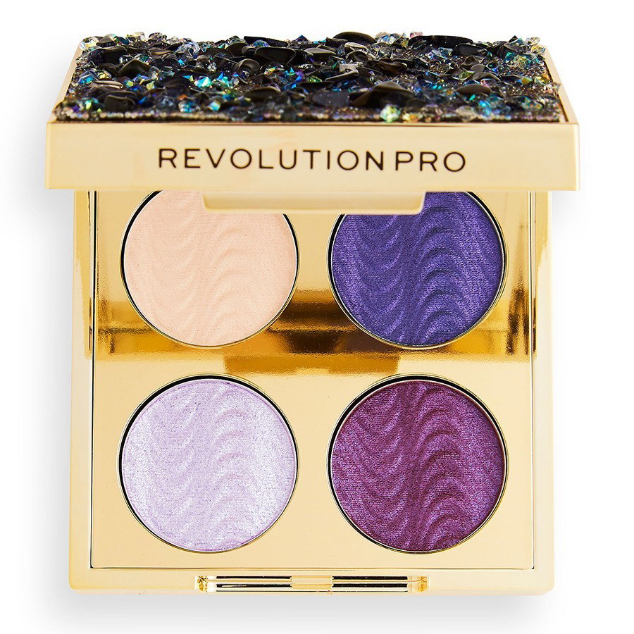 Makeup Revolution, Pro Ultimate, Ögonskuggspalett, Dolda juveler, 4 nyanser, 0.8 g