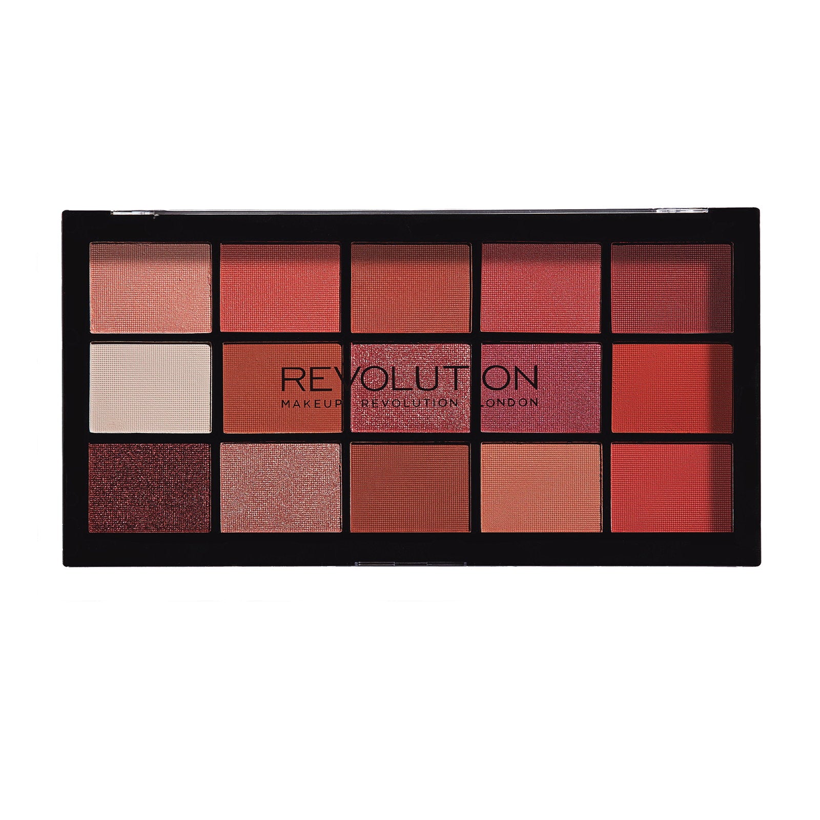 Makeup Revolution, Reloaded Palette, Ögonskuggspalett, Neutraler, 15x, 1.1 g