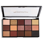 Makeup Revolution, The Reloaded, Ögonskuggspalett, Sammetsros, 15 nyanser, 16.5 g