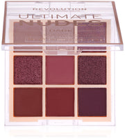 Makeup Revolution, Ultimate Nudes, Ögonskuggspalett, Mörk, 9 nyanser, 8.1 g