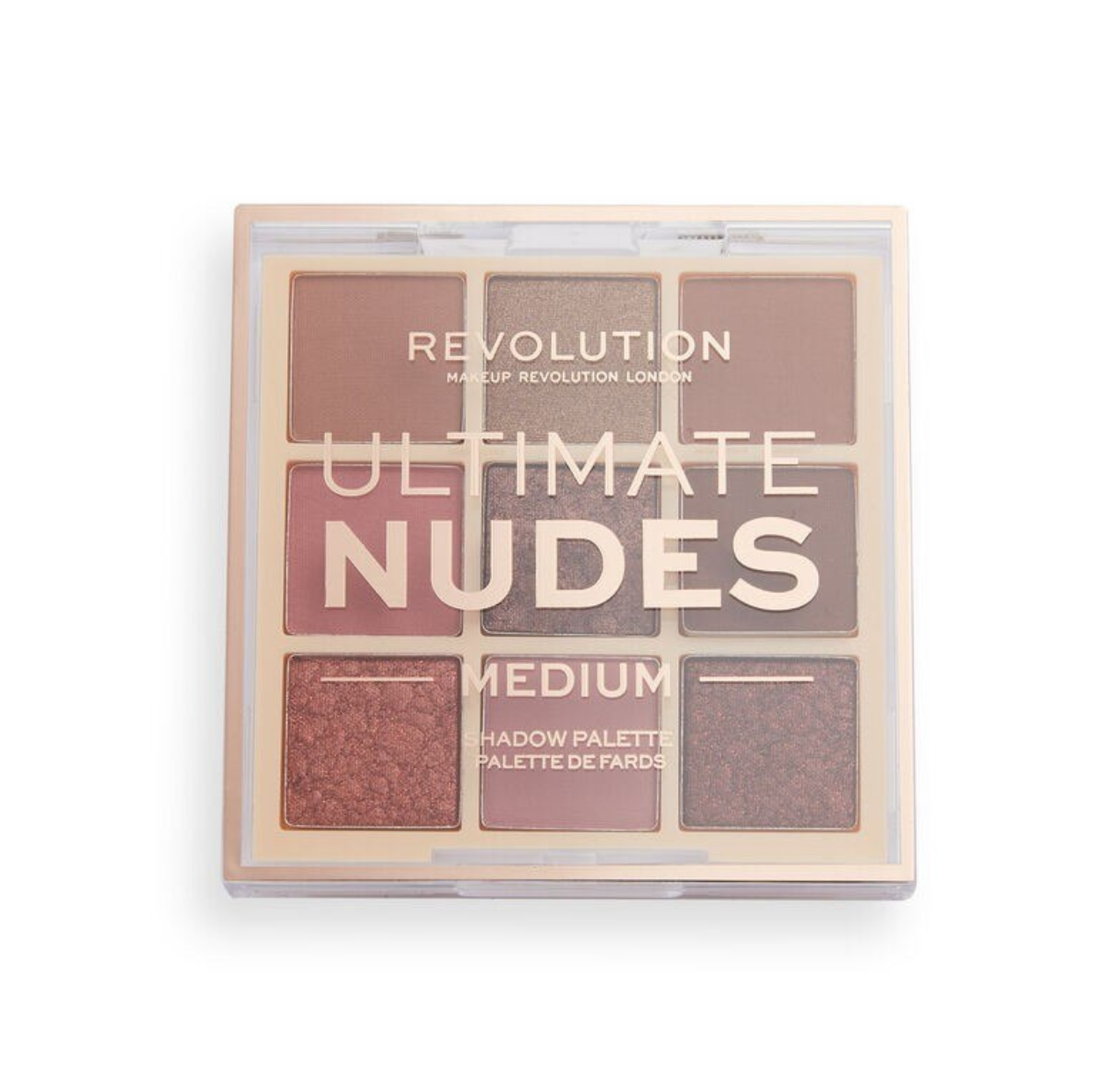 Makeup Revolution, Ultimate Nudes, Ögonskuggspalett, Medium, 8.1 g