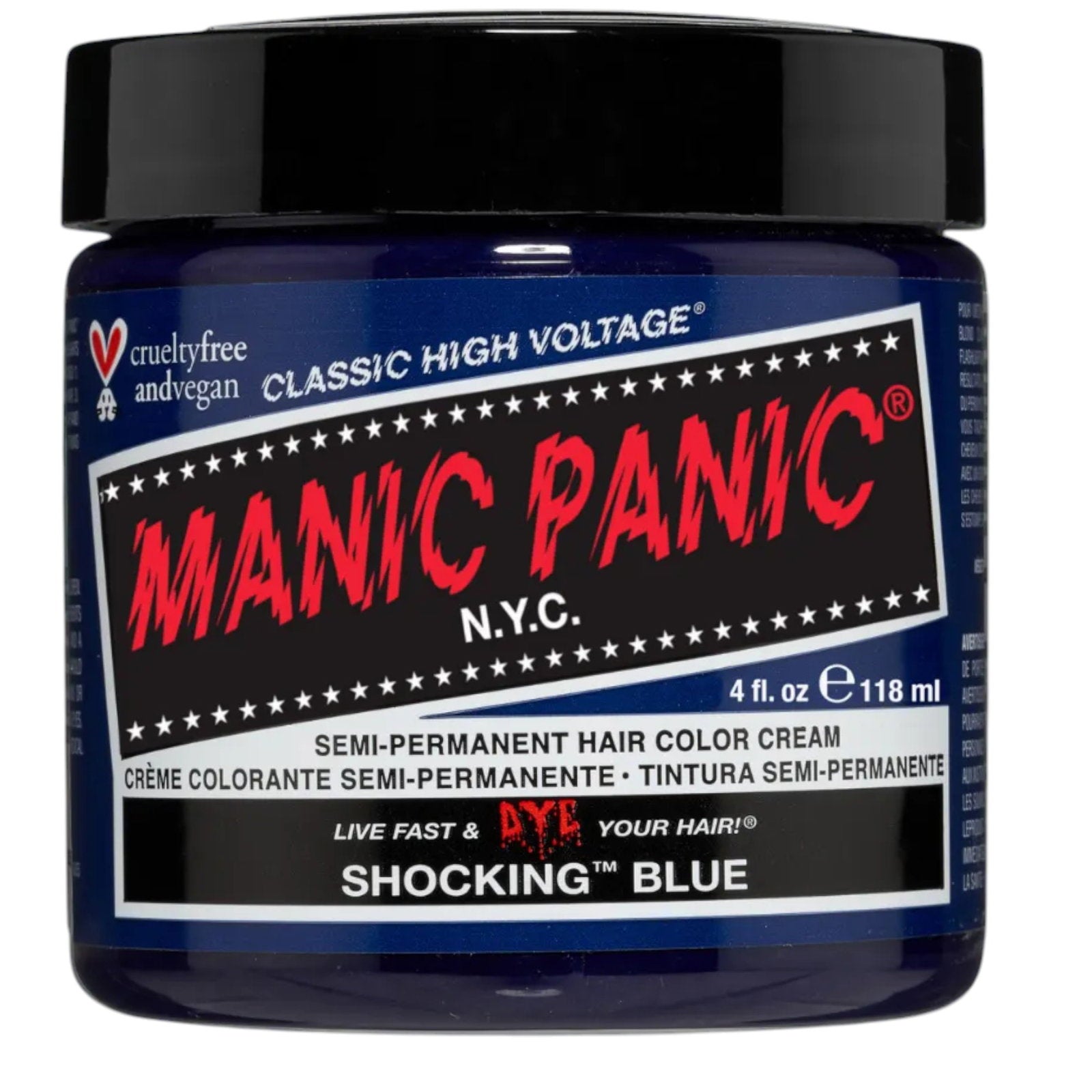 Manic Panic, Classic High Voltage Shocking Blue, Semi-permanent hårfärg, 118 ml