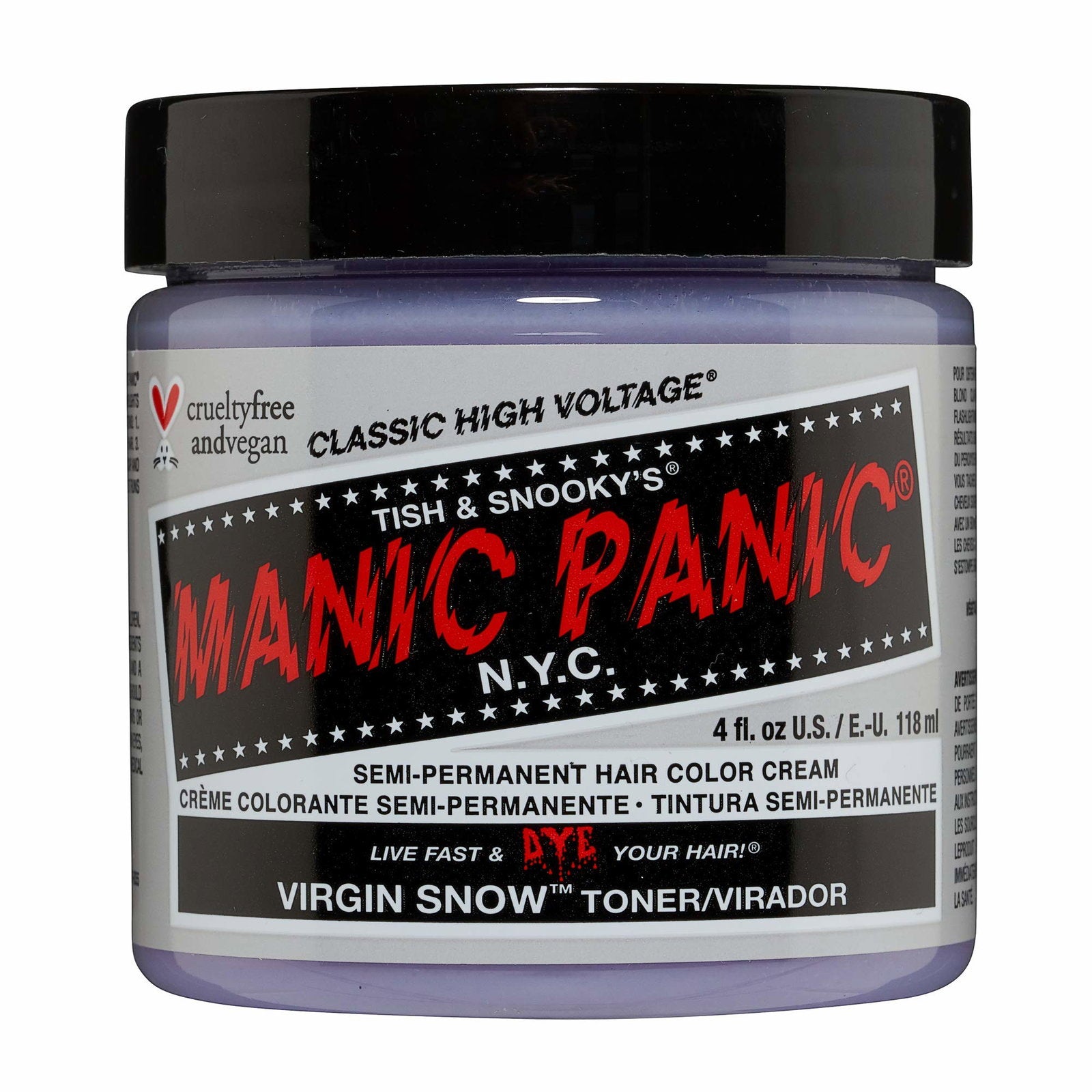 Manic Panic, Classic High Voltage Virgin Snow, Semi-permanent hårfärg,  Virgin Snow, 118 ml