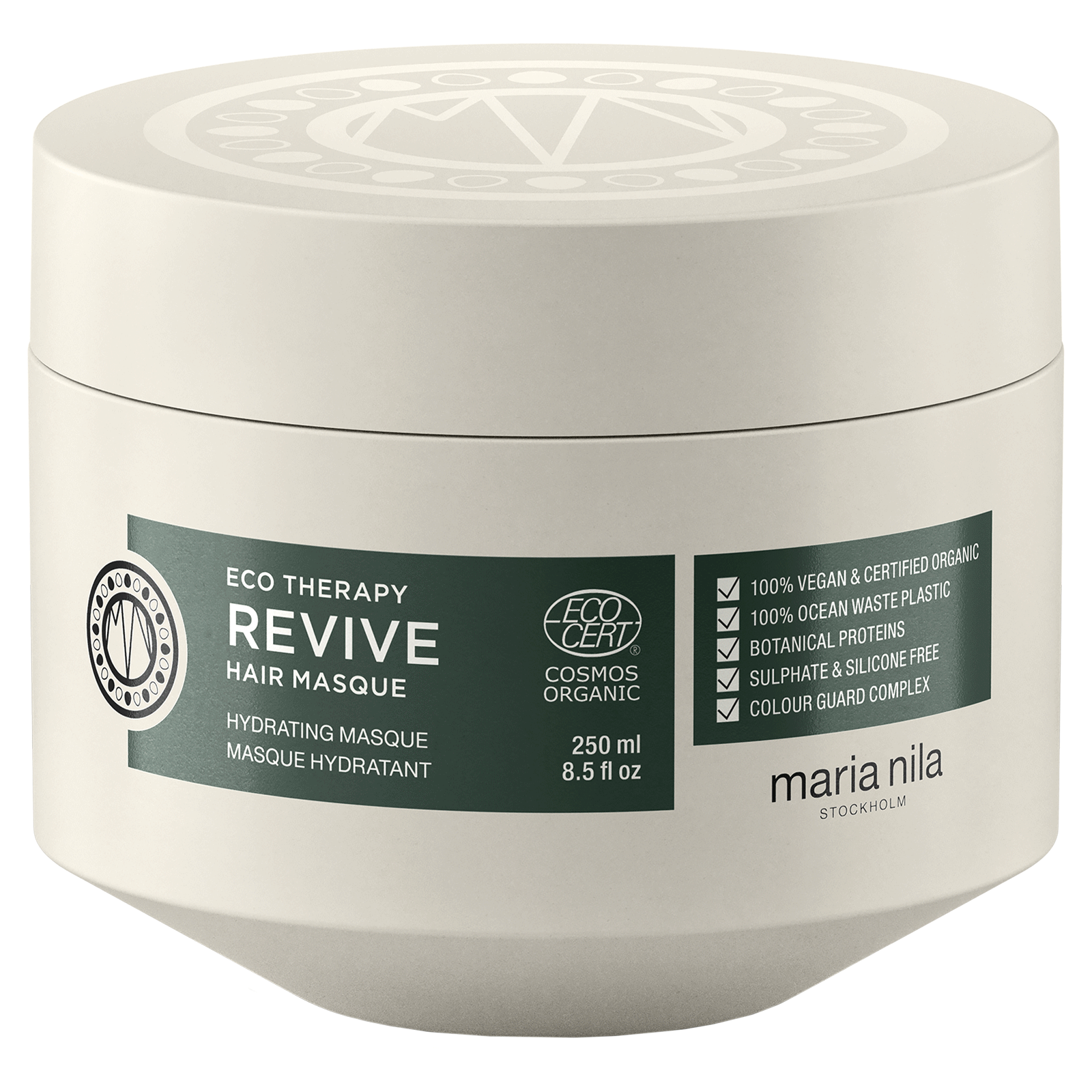 Maria Nila, Eco Therapy Revive, Djurförsöksfri, Hårbehandlingskräm mask, För hydrering, 250 ml