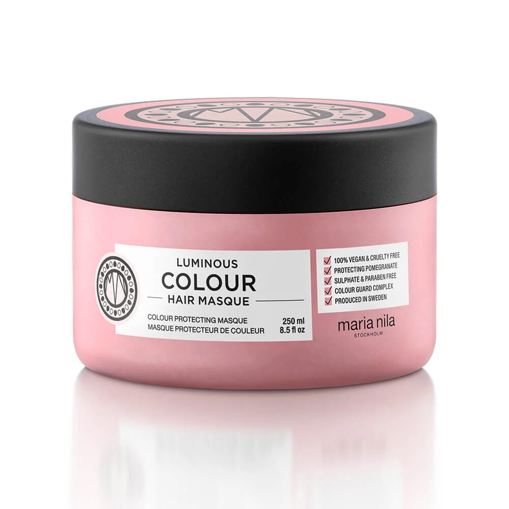 Maria Nila, Luminous Colour, Djurförsöksfri, Hårbehandlingskräm mask, För färgskydd, 250 ml