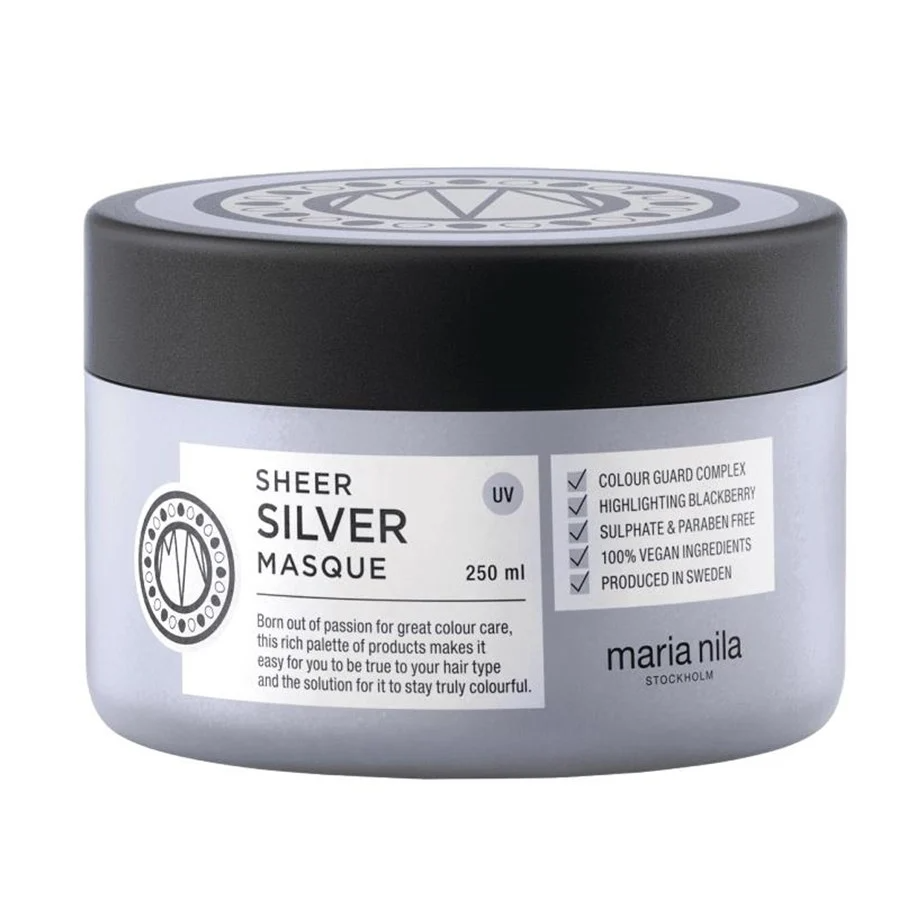 Maria Nila, Sheer Silver, Parabenfri, Hårbehandlingskräm mask, Återfuktande, 250 ml