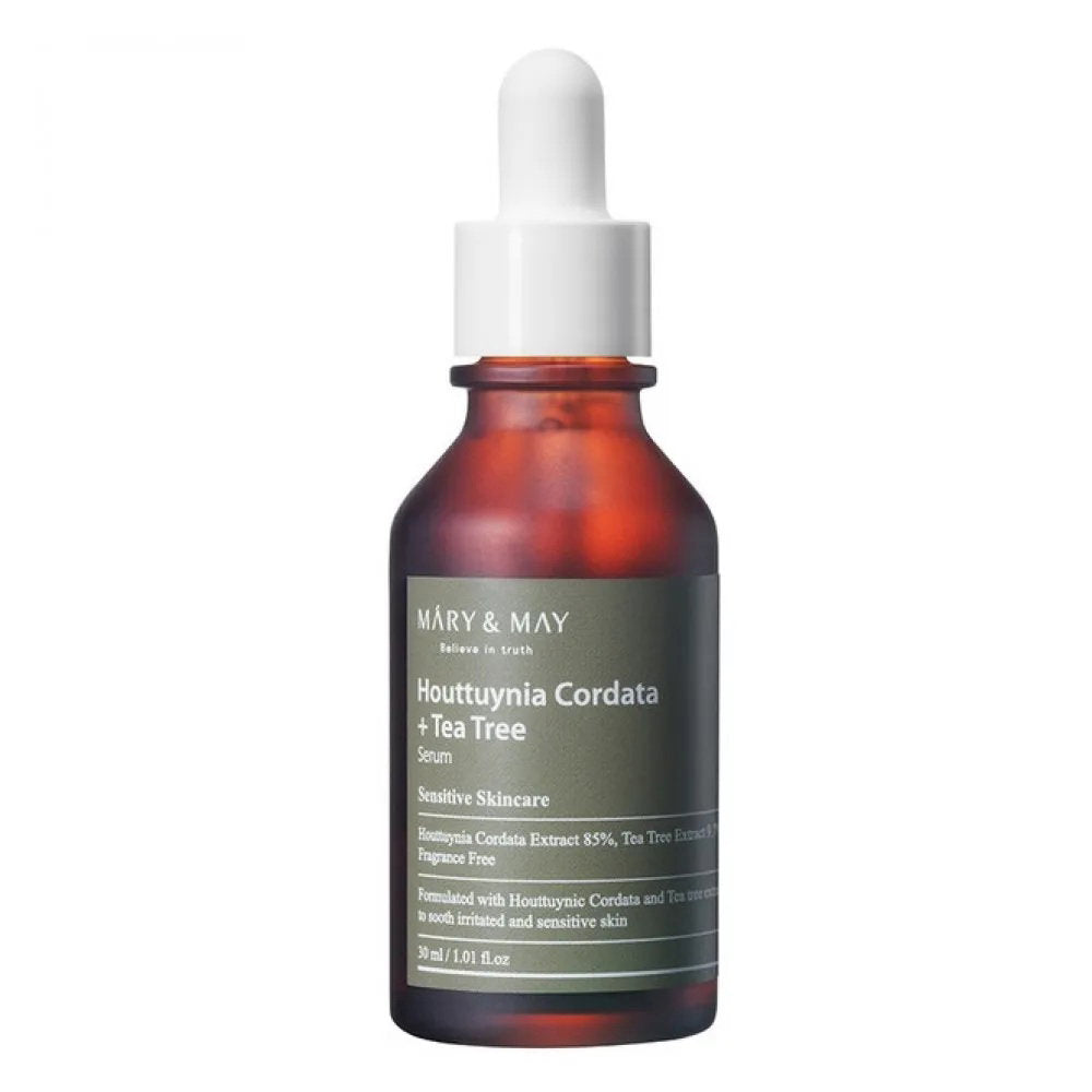 Mary and May, Houttuynia Cordata +Tea Tree, Lugnande, Dagligen, Serum, För ansiktet, 30 ml