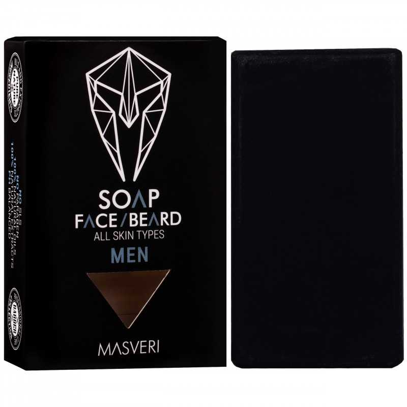 Masveri, Masveri, Parabenfri, Vårdande tvål, För rengöring, Ansikte & Skägg, 100 g