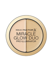 Max Factor, Miracle Glow Duo, Belyst, Highlighterpuder, 10, Ljus, 11 g