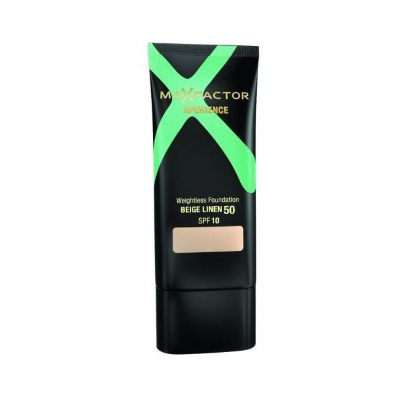 Max Factor, Xperience, Flytande foundation, 50, Beige linne, SPF 10, 30 ml
