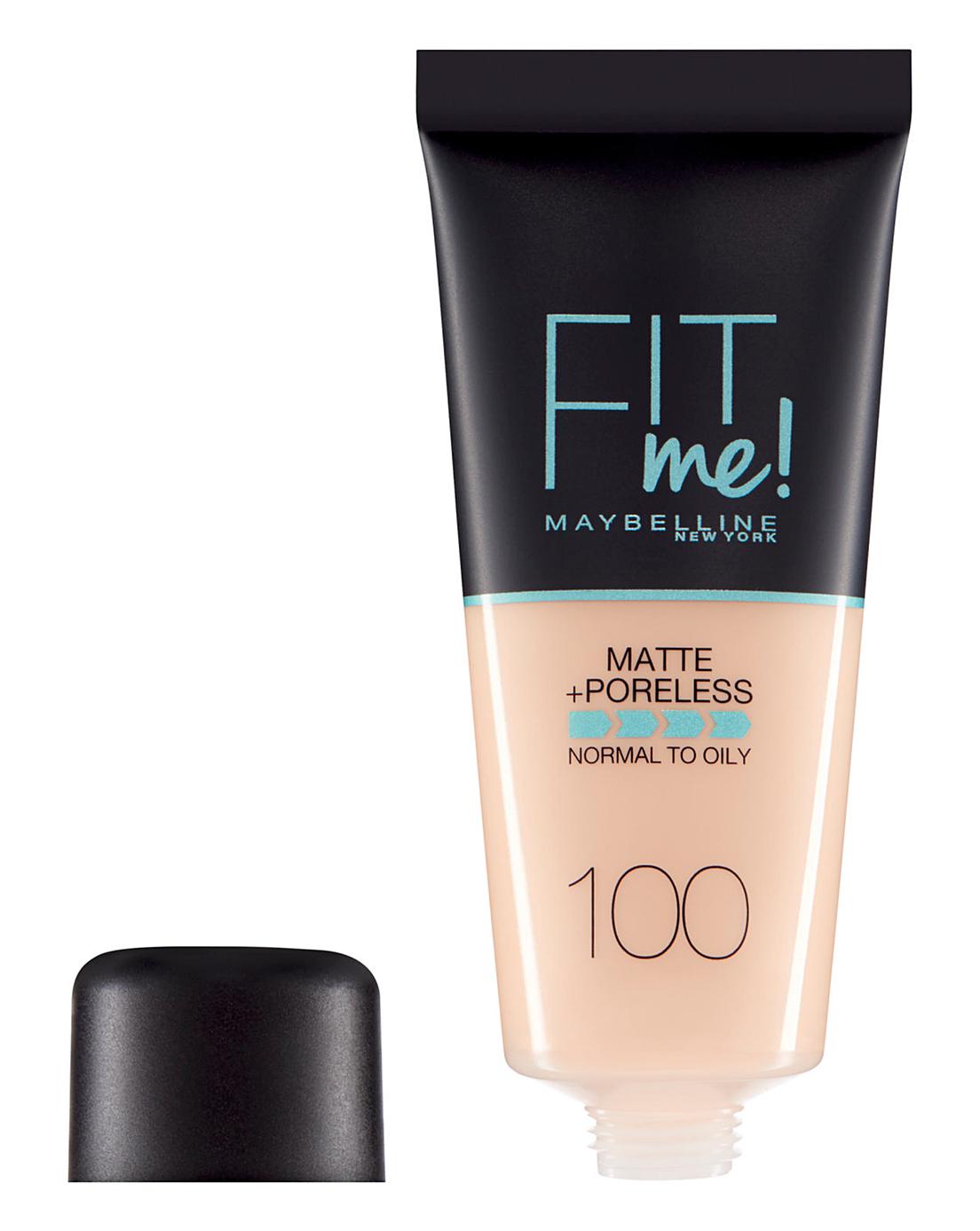 Maybelline, Fit Me Matte + Poreless, Flytande foundation, 100, Varm elfenben, 30 ml
