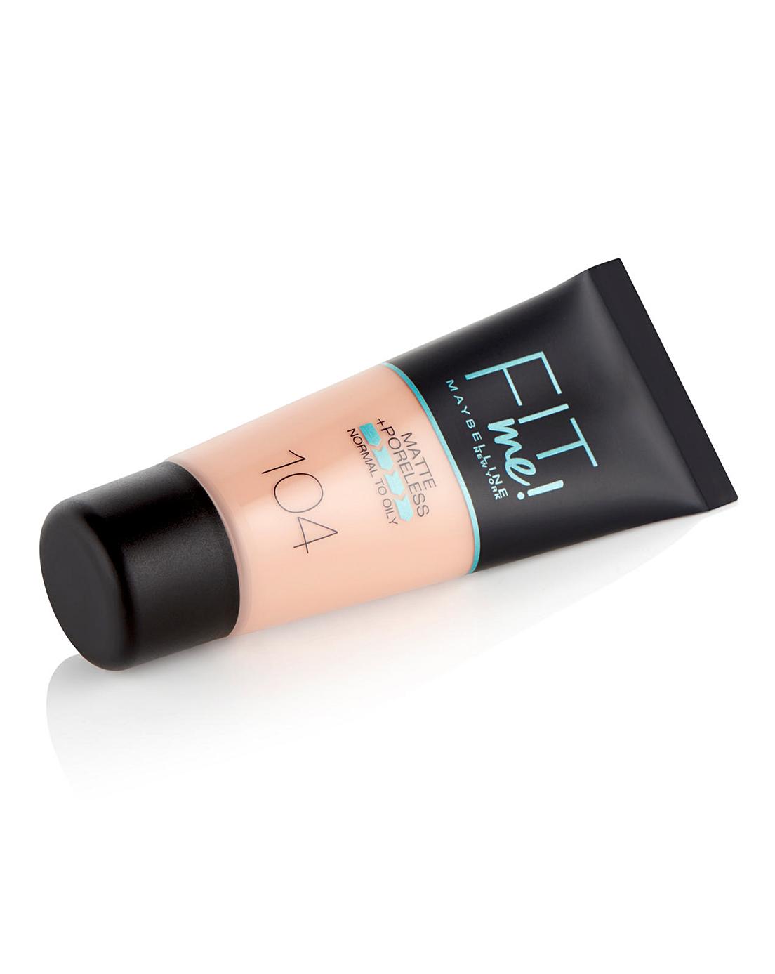 Maybelline, Fit Me Matte + Poreless, Flytande foundation, 104, Mjukt elfenben, 30 ml
