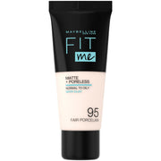 Maybelline, Fit Me Matte + Poreless, Flytande foundation, 95, Rättvis porslin, 30 ml