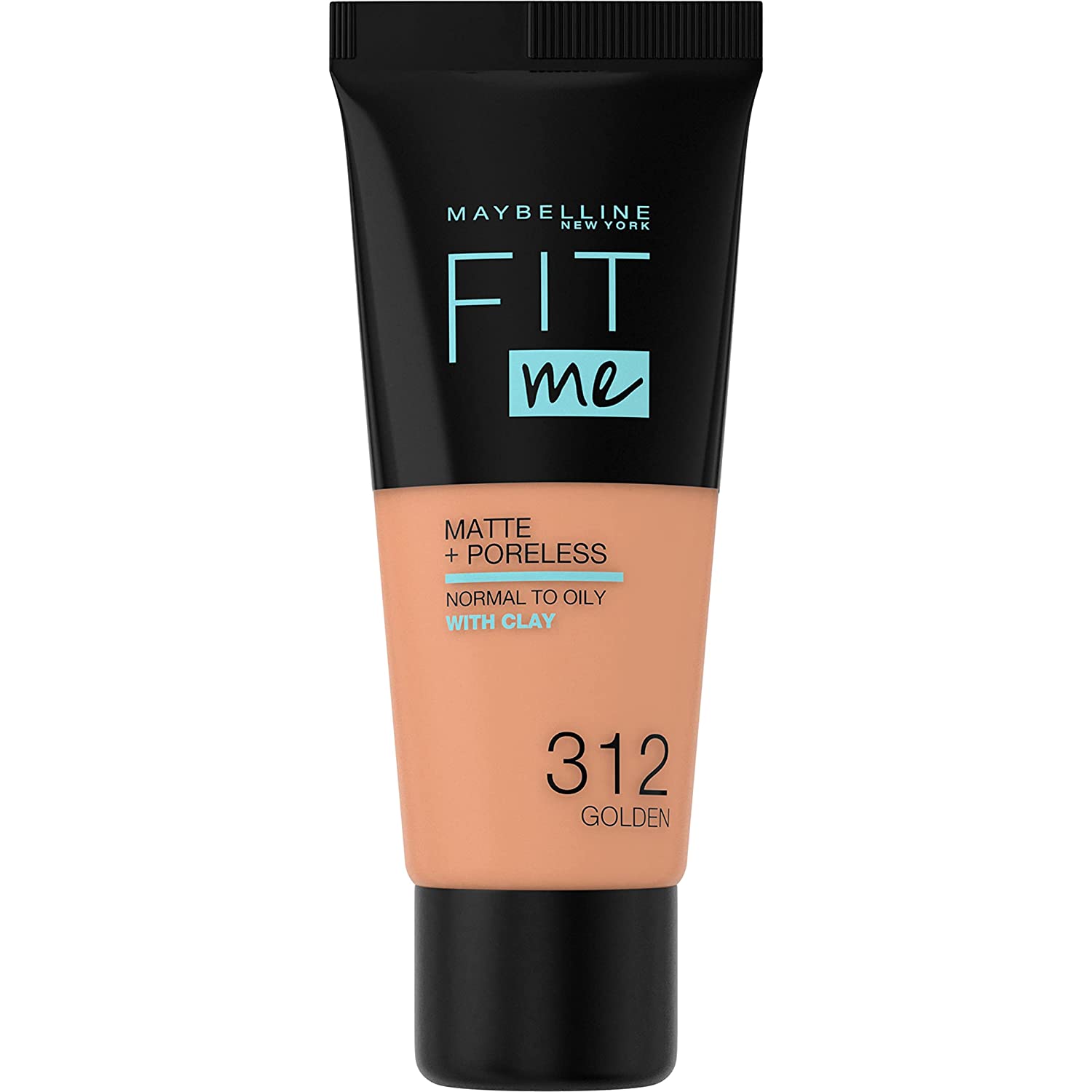 Maybelline, Fit Me Matte + Poreless, Flytande foundation, 312, Gyllene, 30 ml