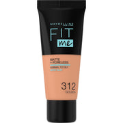 Maybelline, Fit Me Matte + Poreless, Flytande foundation, 312, Gyllene, 30 ml