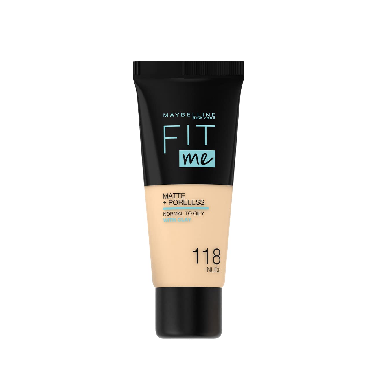 Maybelline, Fit Me Matte + Poreless, Flytande foundation, 118, Naken, 30 ml