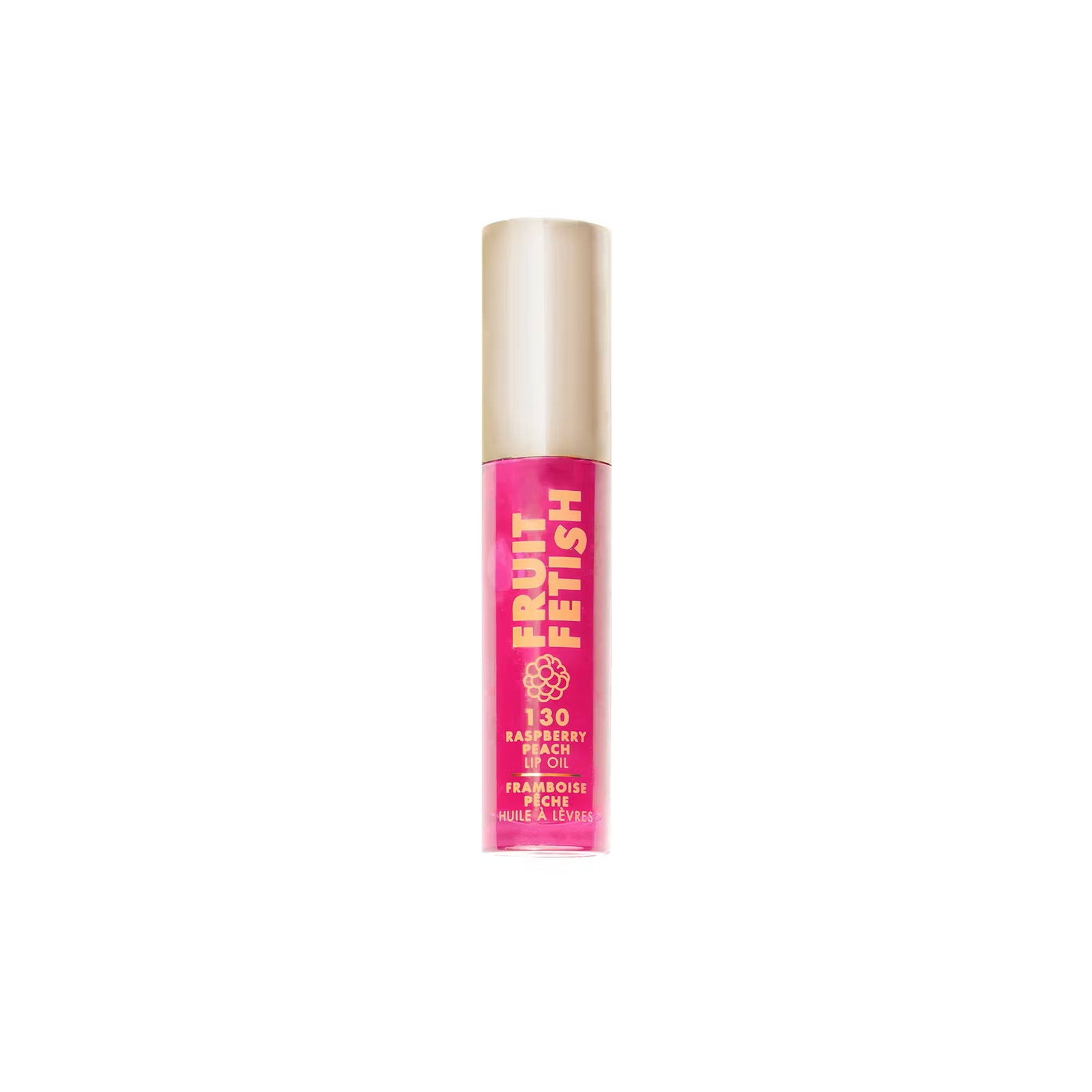 Milani, Fruit Fetish Lip Oil, Återfuktande, Läppolja, 130, Raspberry Peach, 0.135 ml
