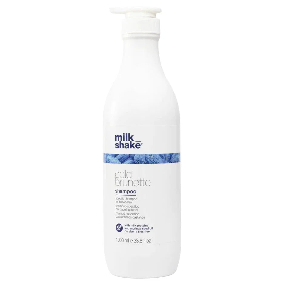 Milk Shake, Cold Brunette, Moringaolja, Hårschampo, Ta bort varma toner – röd/orange, 1000 ml