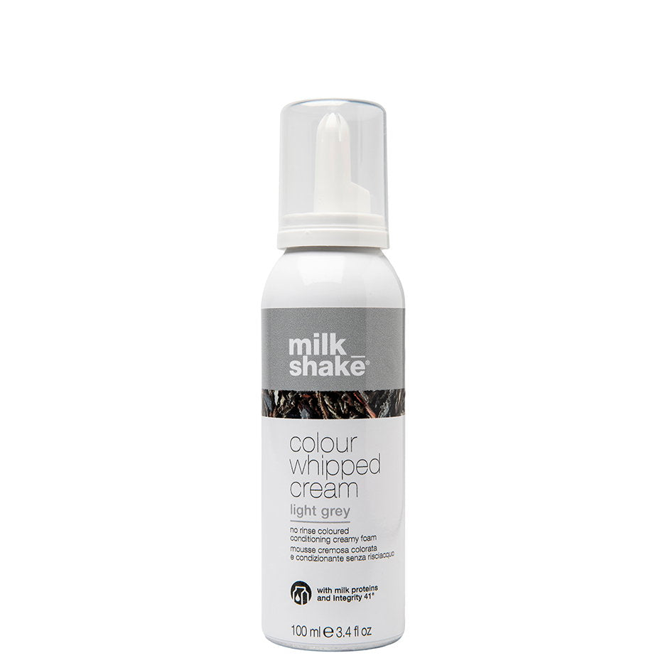 Milk Shake, Colour Whipped Cream, Ekologiska fruktextrakt, Leave-in hårfärgsmousse,  Light Grey, 100 ml