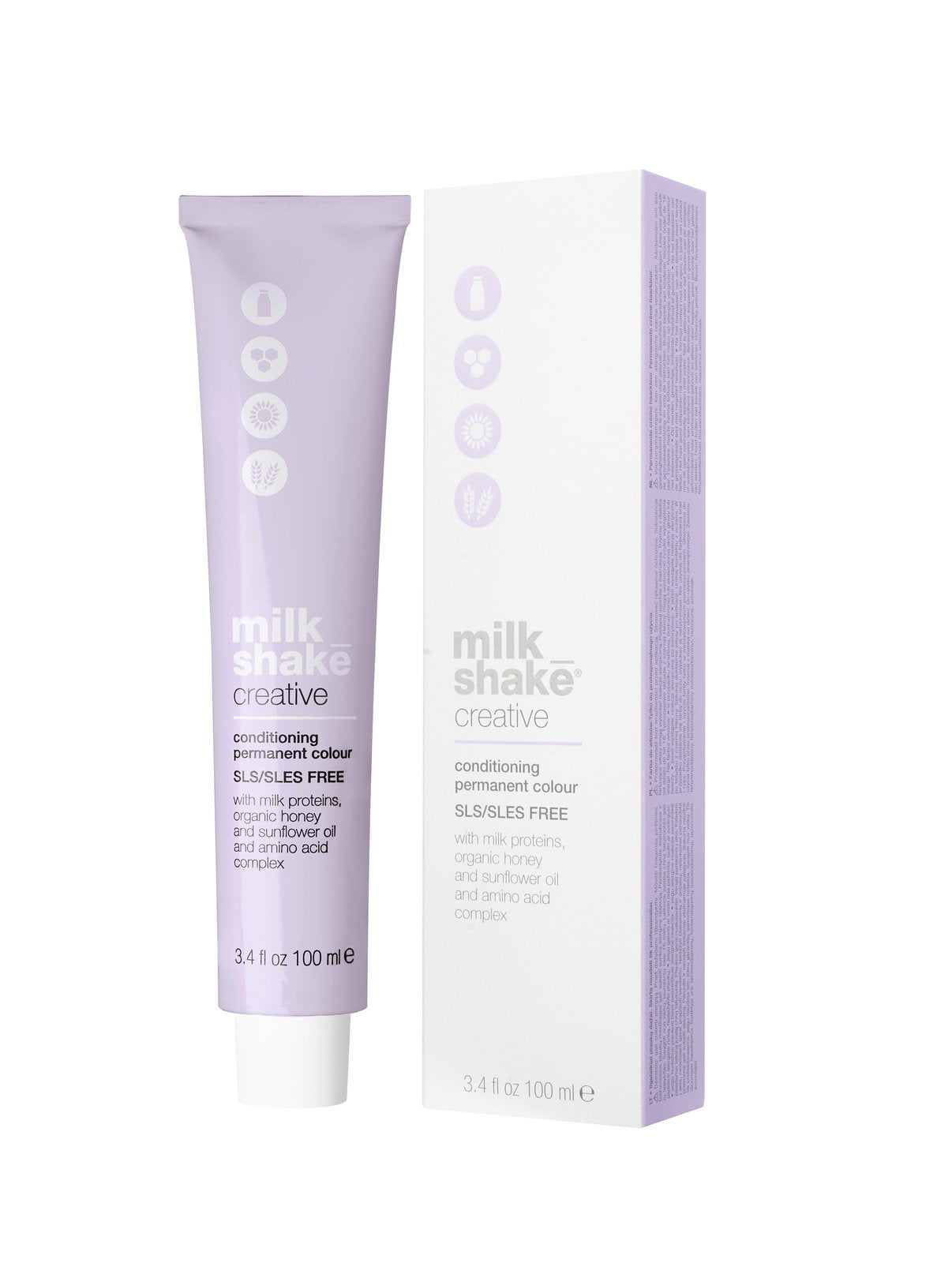 Milk Shake, Creative, Utan SLS/SLES, Permanent hårfärg, 6.016NA Natural Ash Dark Blond, 100 ml