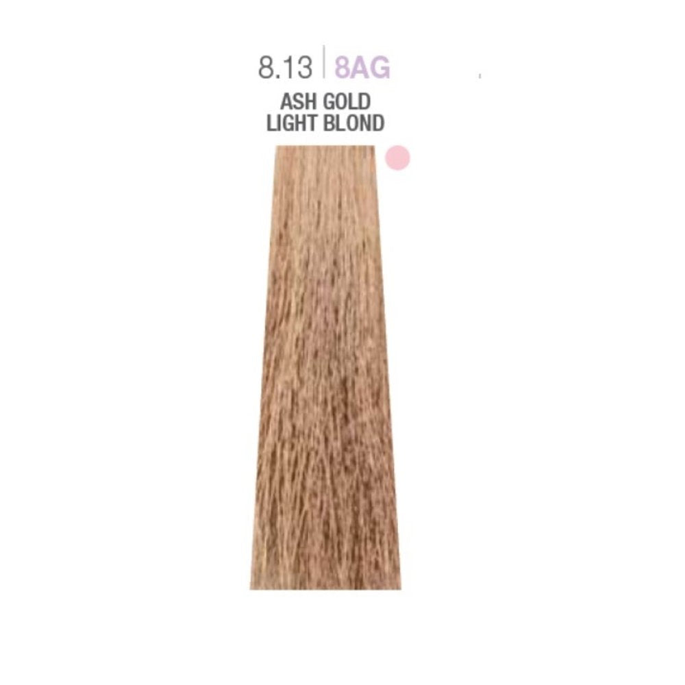 Milk Shake, Creative, Utan SLS/SLES, Permanent hårfärg, 8.138AG Ash Gold Light Blonde, 100 ml
