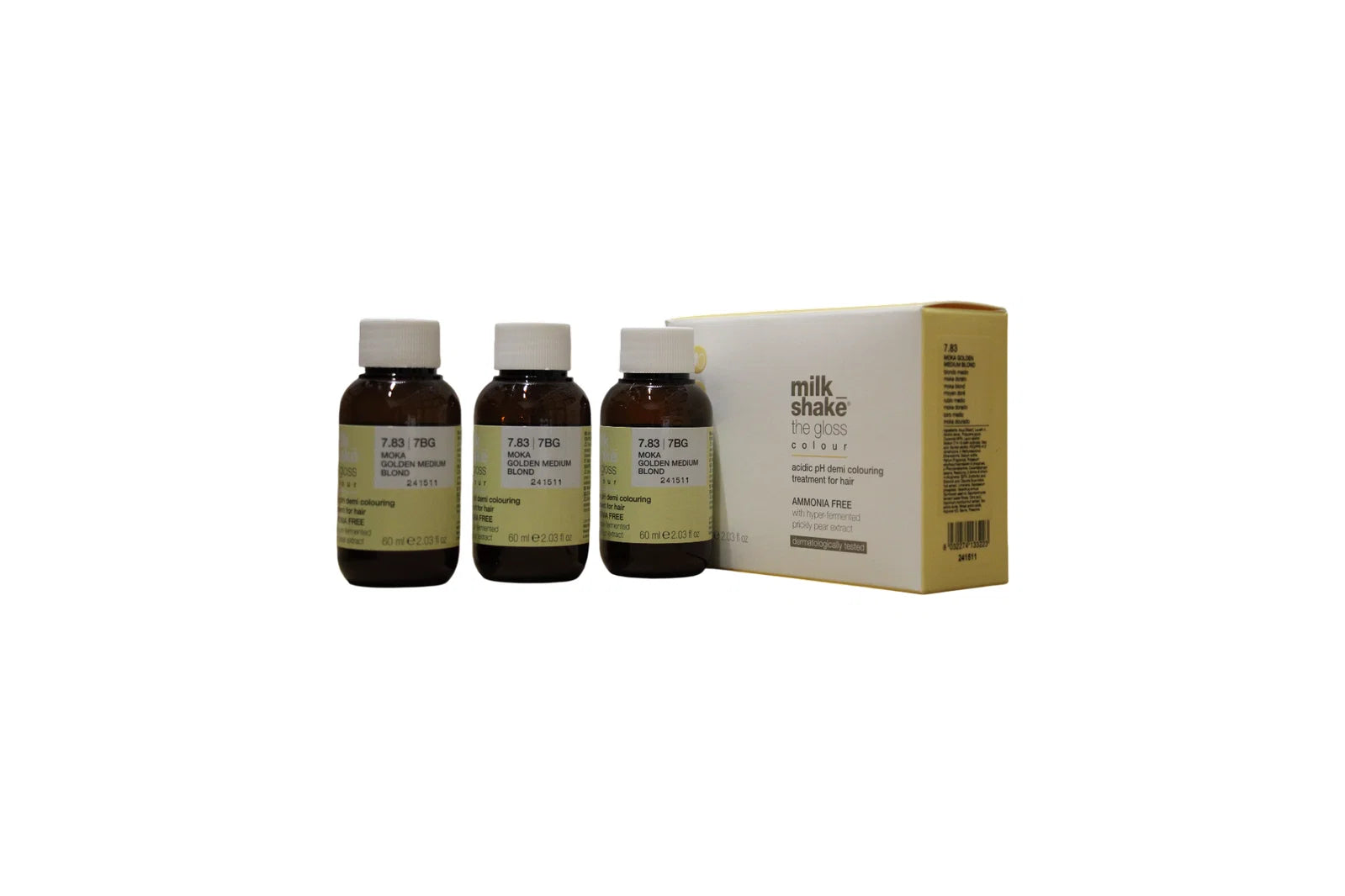 Set Trio, Milk Shake, Gloss, Semi-permanent hårfärg, 7.837BG , 3 st, 60 ml
