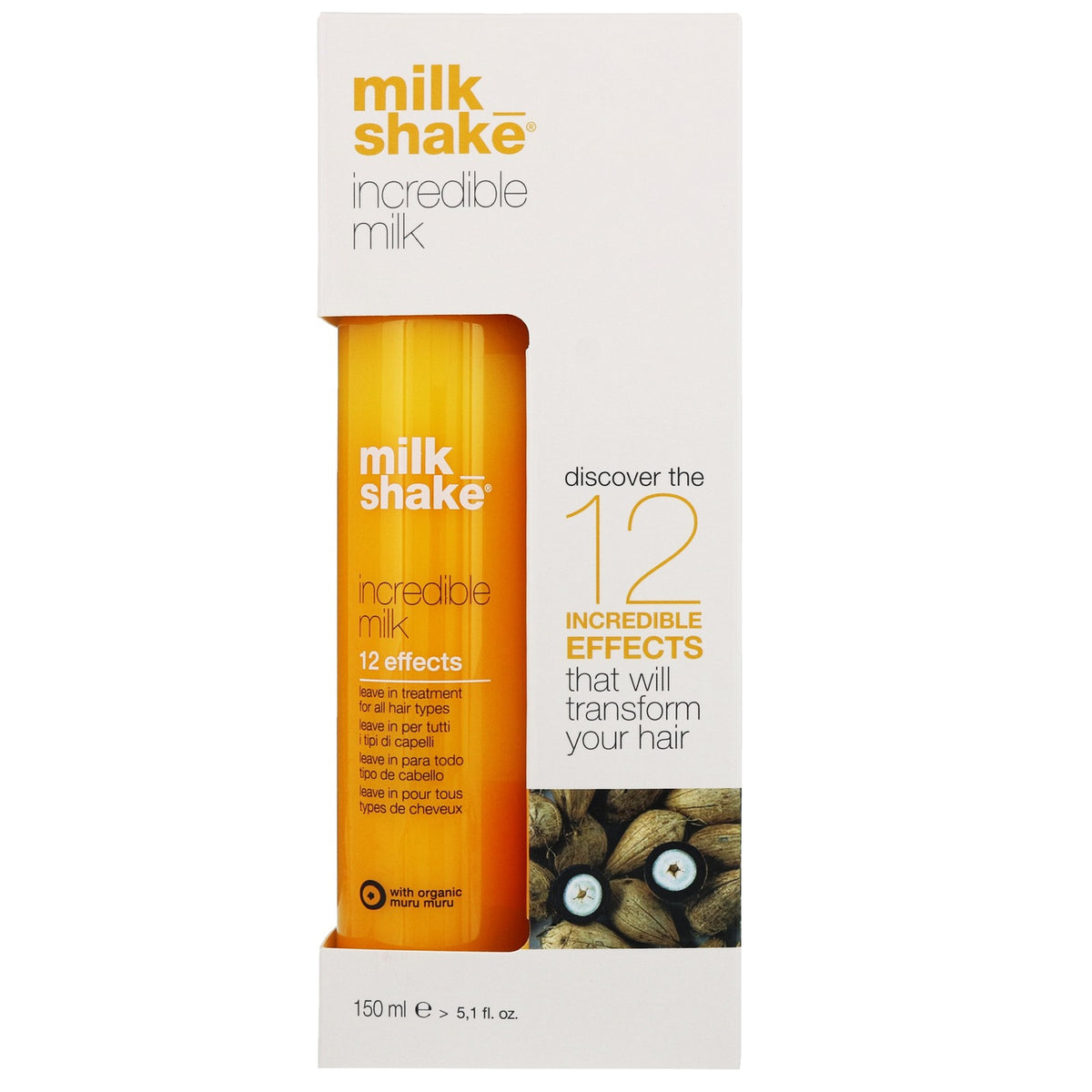 Milk Shake, Incredible Milk, Ekologiska fruktextrakt, Hårspraybehandling, Reparation/Skydd/Volym & Glans, 150 ml