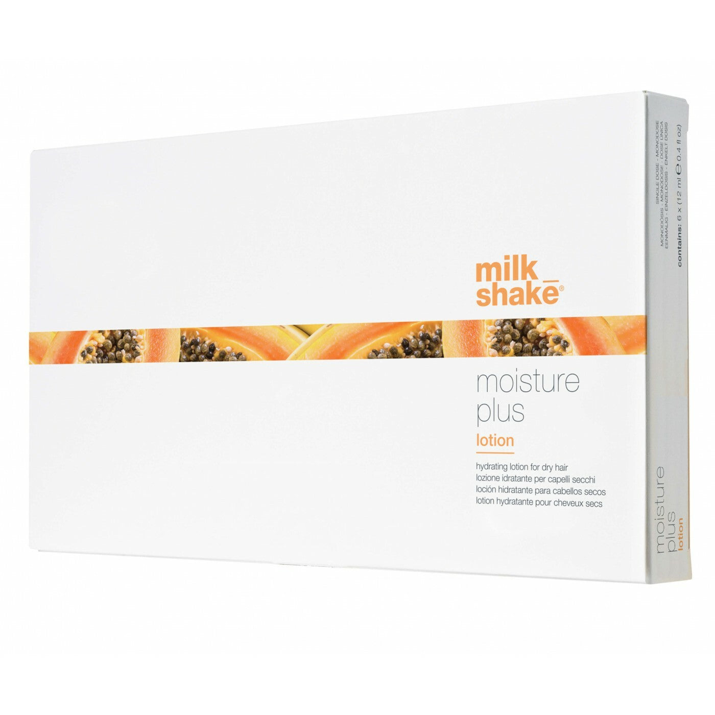 Set, Milk Shake, Moisture Plus, Parabenfri, Hårlotionsbehandling, För hydrering, 6 st, 12 ml