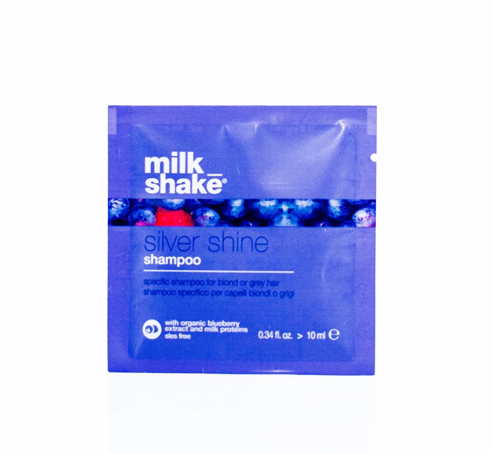 Milk Shake, Silver Shine, Hårschampo, För neutralisering av gula toner, 10 ml