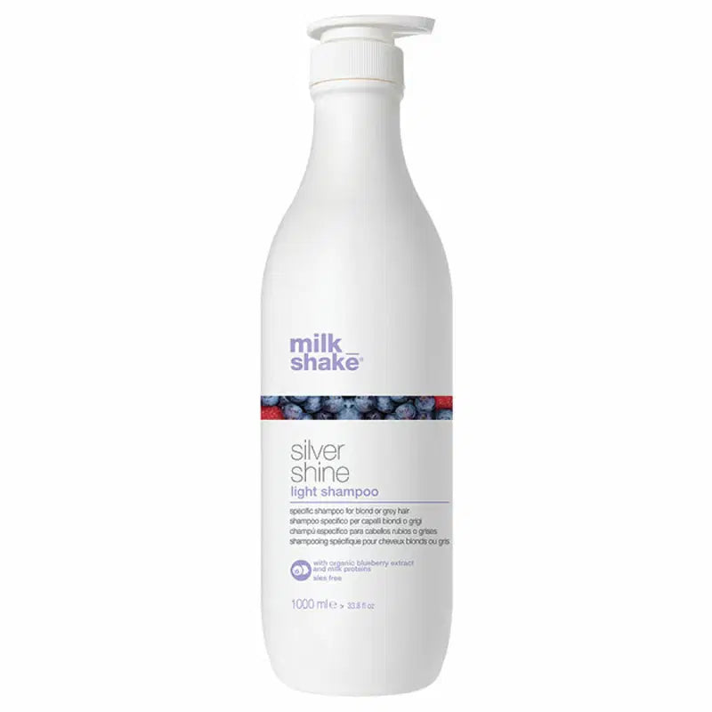 Milk Shake, Silver Shine Light, Sulfatfri, Hårschampo, För neutralisering av gula toner, 1000 ml