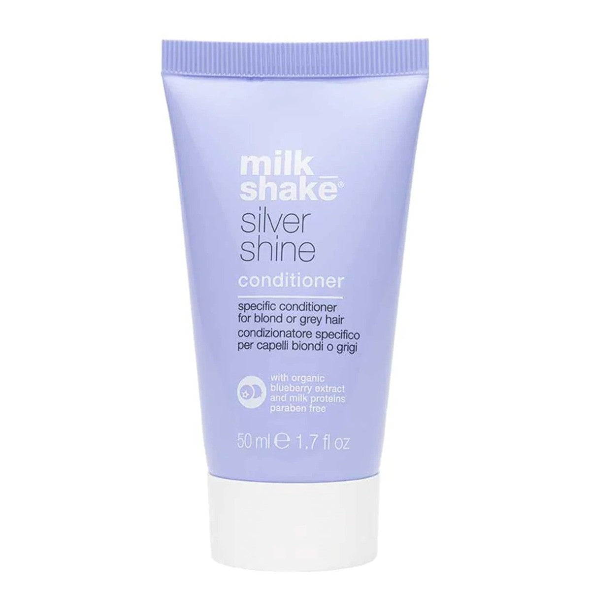 Milk Shake, Silver Shine, Parabenfri, Hårbalsam, För neutralisering av gula toner, 50 ml