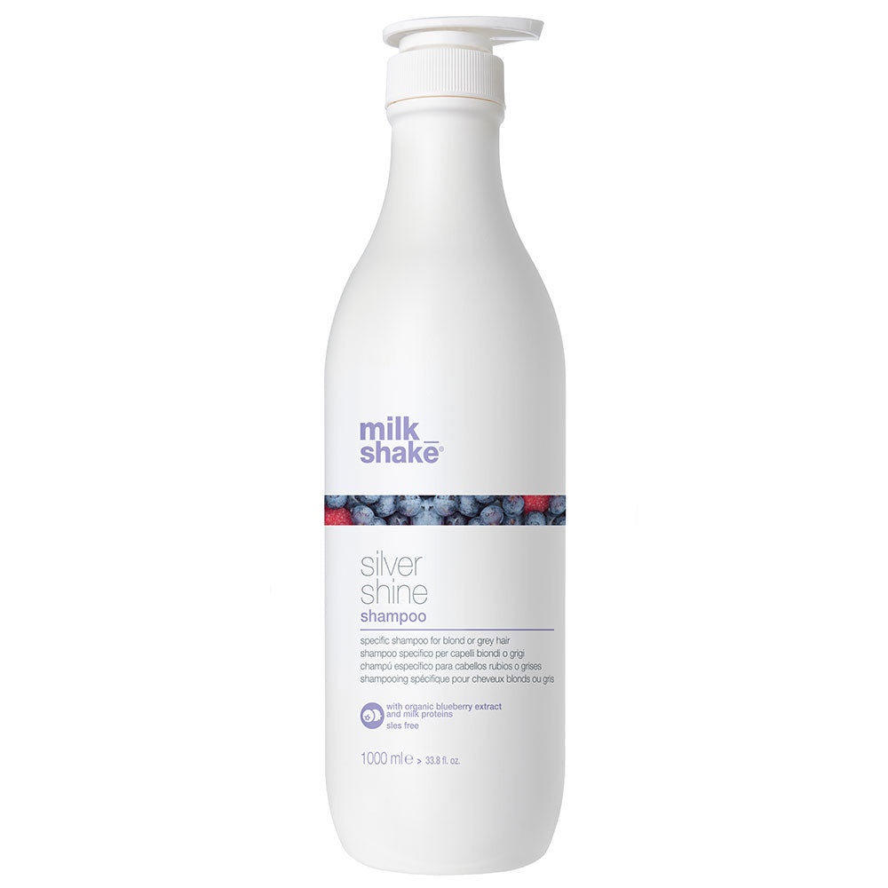 Milk Shake, Silver Shine, Sulfatfri, Hårschampo, För neutralisering av gula toner, 1000 ml
