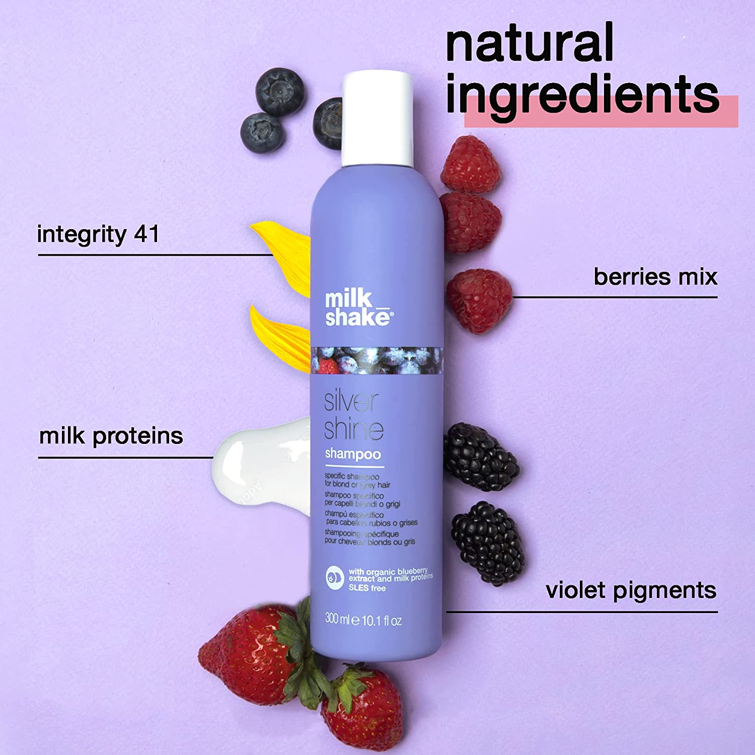 Milk Shake, Silver Shine, Hårschampo, 300 ml