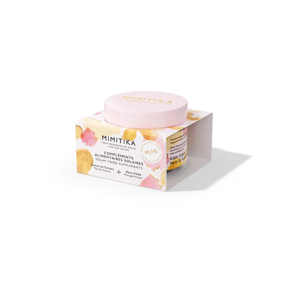 Mimitika, Solar Food, Tomatextrakt & Ringblomma, Sol skydd, Dag, Kosttillskott, 25 g