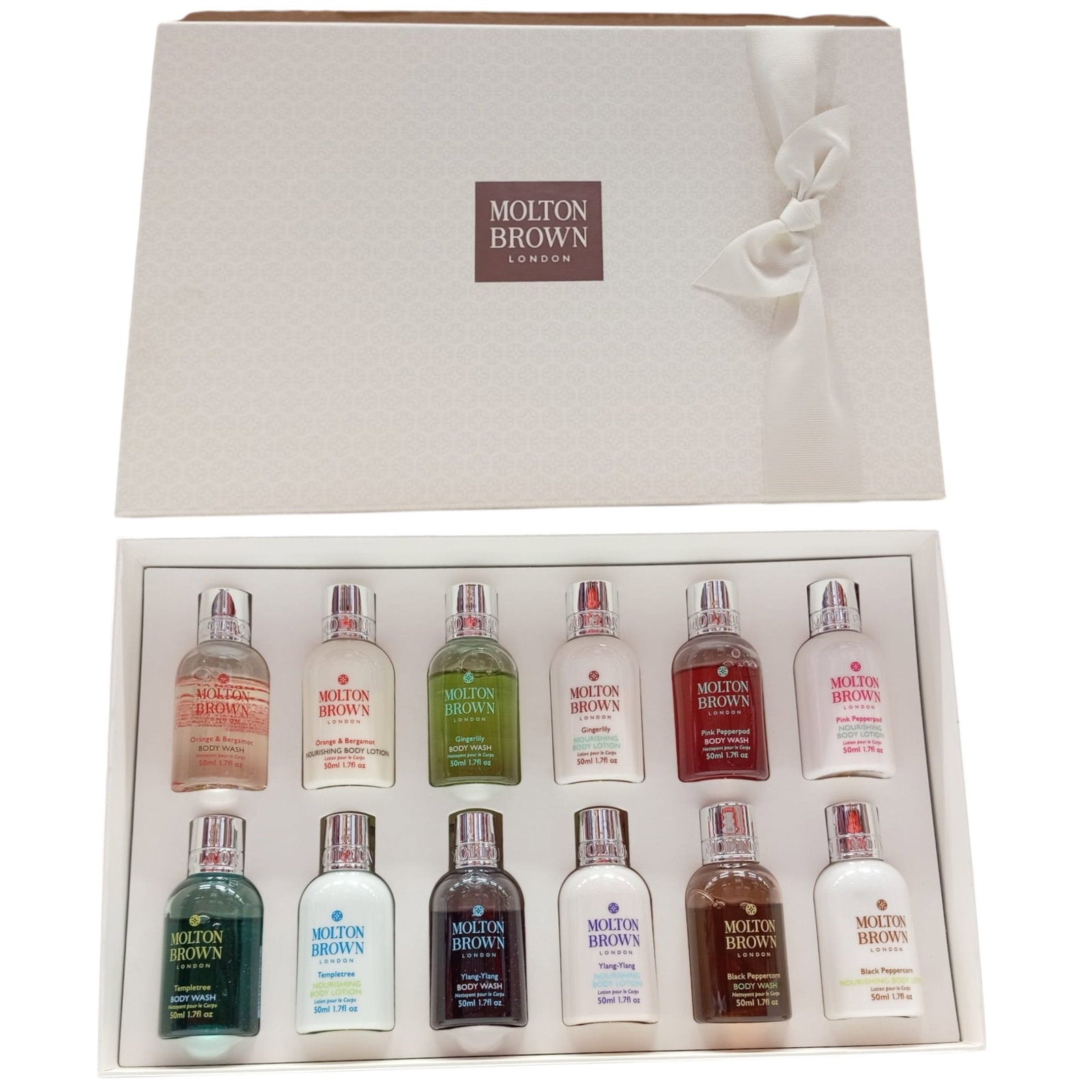 Set, Molton Brown, Bath & Body Treasures, Duschgel, För alla hudtyper, 12 st, 50 ml