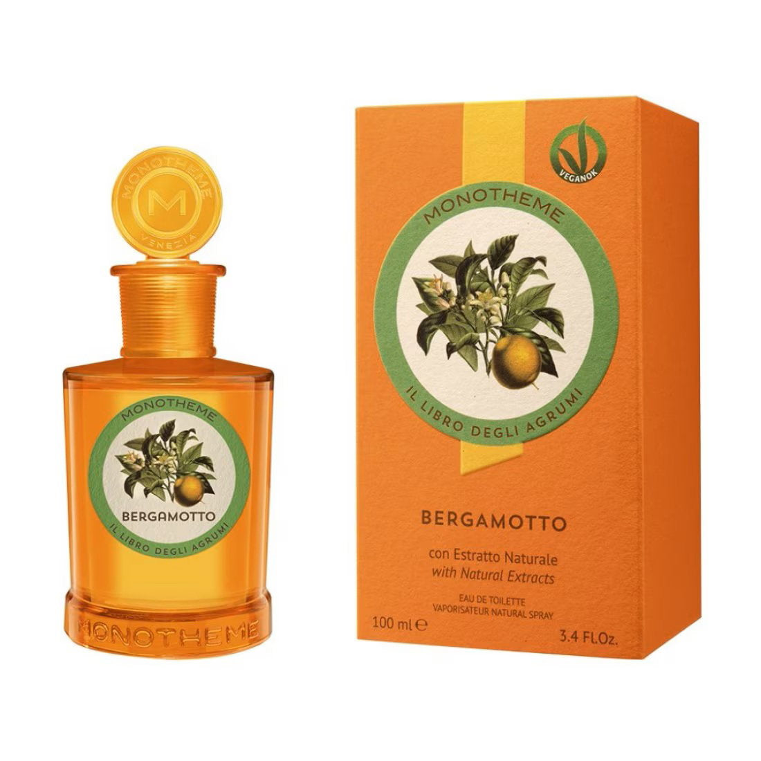 Monotheme, Bergamotto, Eau de Toilette, Unisex, 100 ml