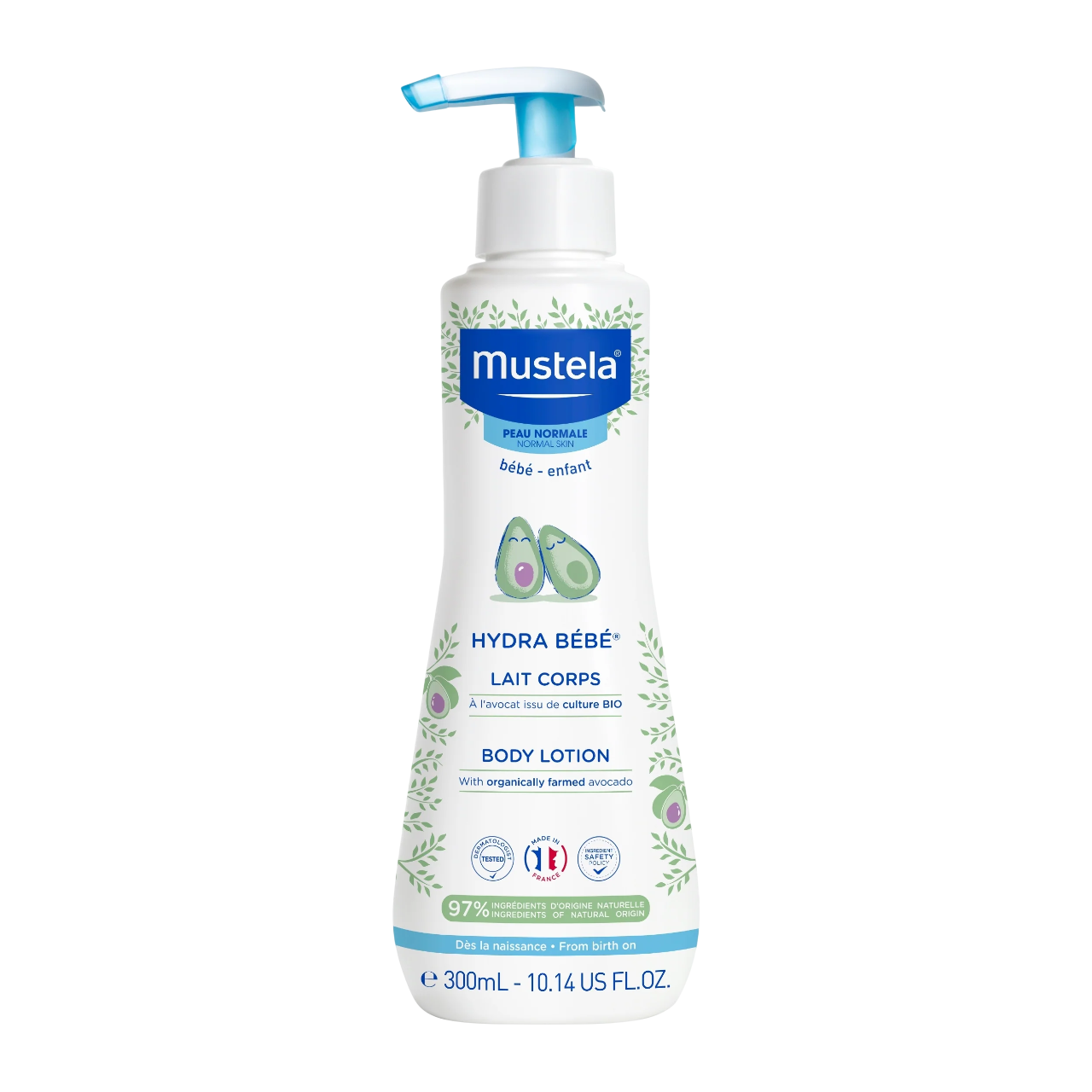 Mustela, Hydra Bebe, Avokado, Hydrerar, Kroppslotion, Kropp, 300 ml