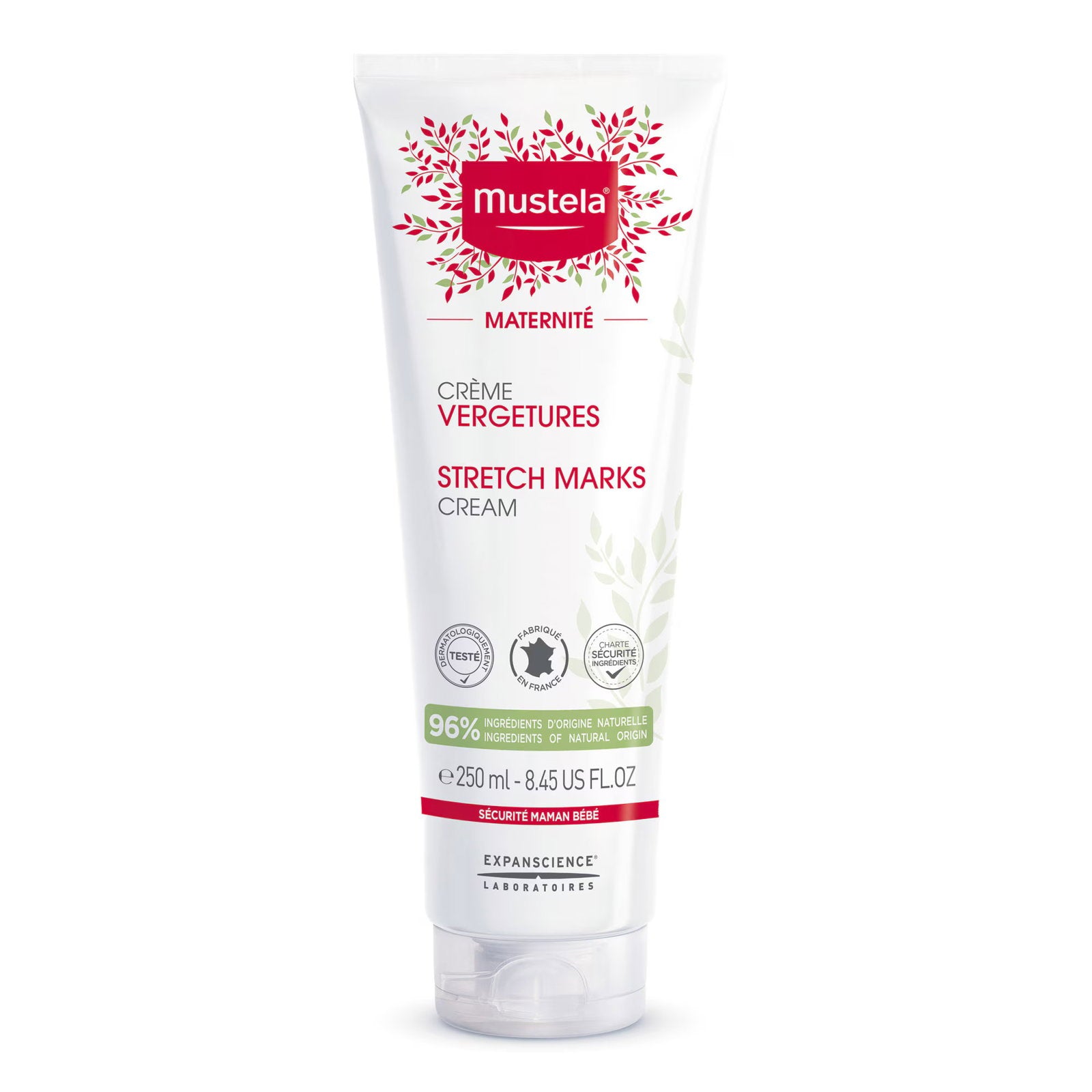 Mustela, Maternity, Bio, Mot bristningar, Lokal behandlingskräm, 250 ml