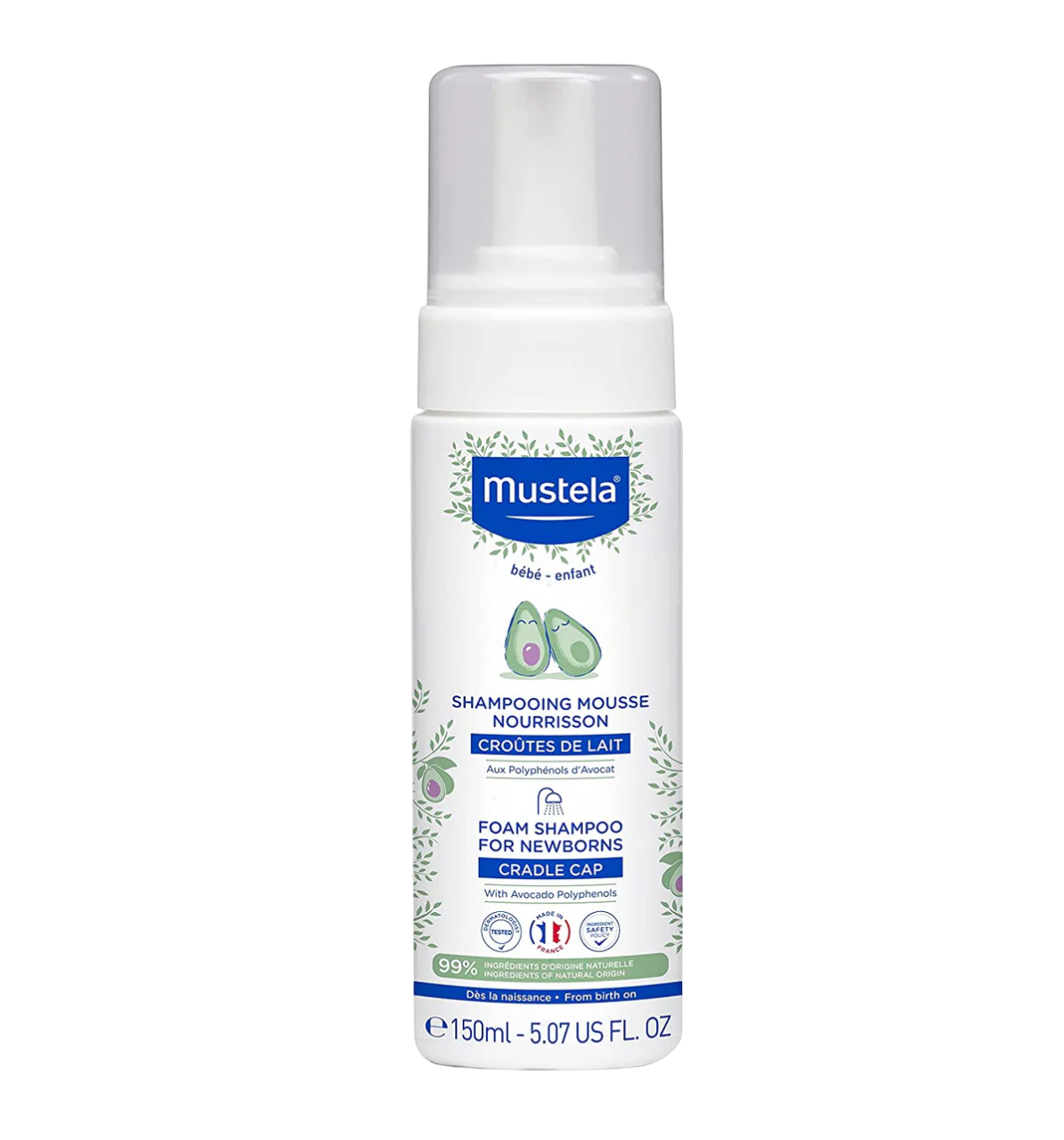 Mustela, Mustela, Avokado, Hårschampo, Rengöring, 150 ml