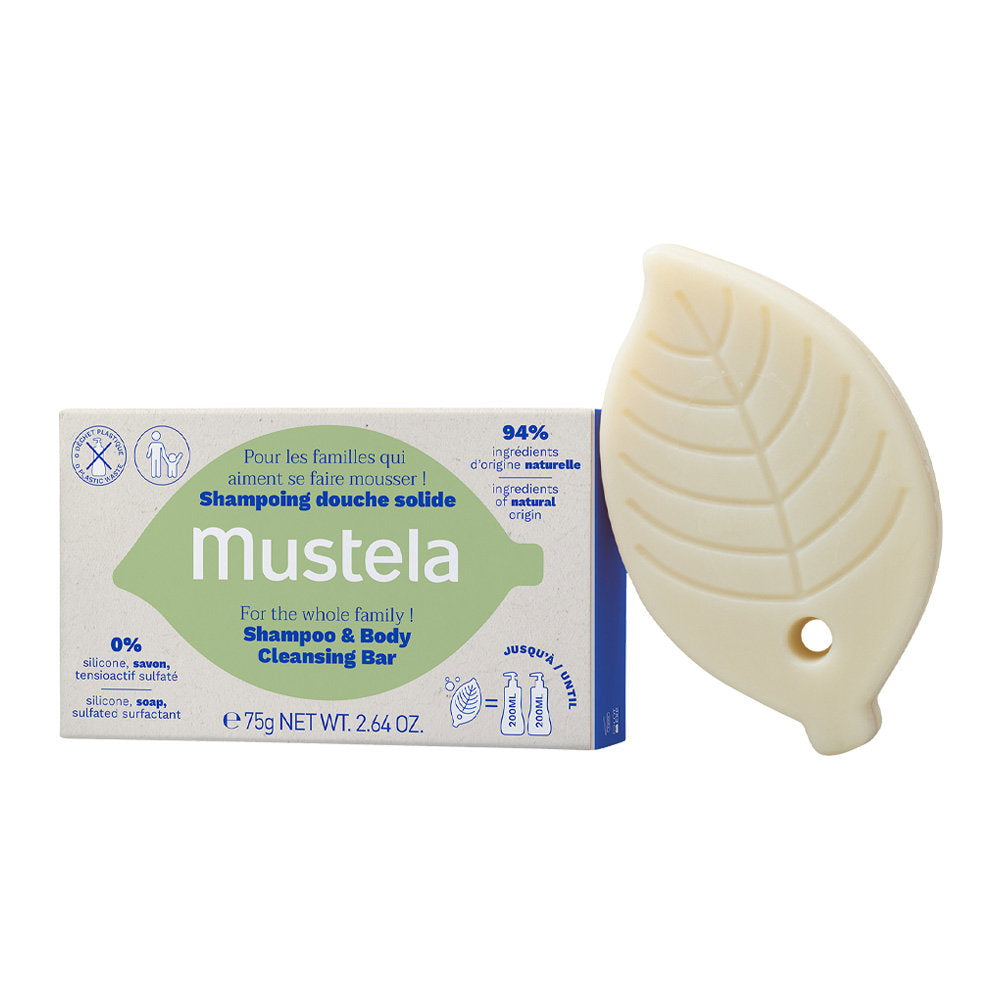 Mustela, Organic, Olivolja, Hårschampokaka, Mild rengöring, 75 g