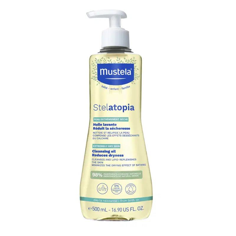 Mustela, Stelatopia, Lugnande, Rengöringsolja, 500 ml