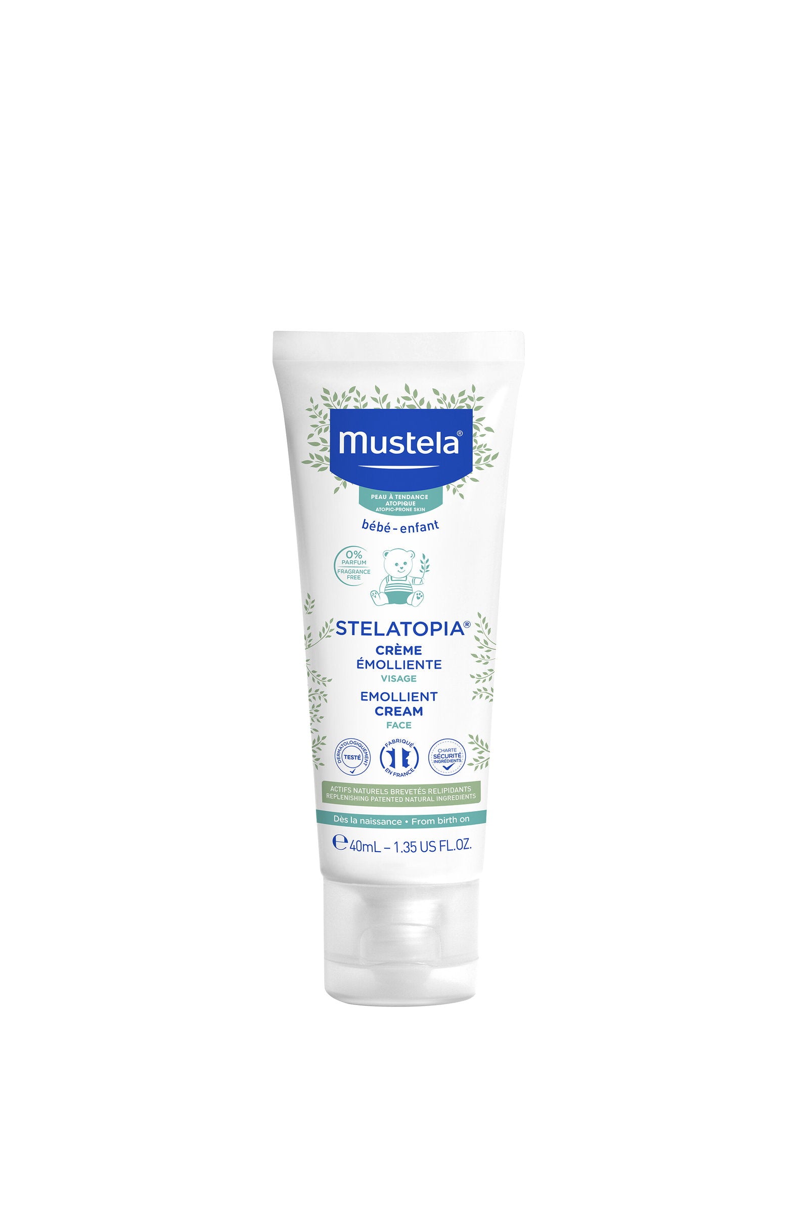 Mustela, Stelatopia, Solros, Mjukgörare, Grädde, För ansiktet, 40 ml