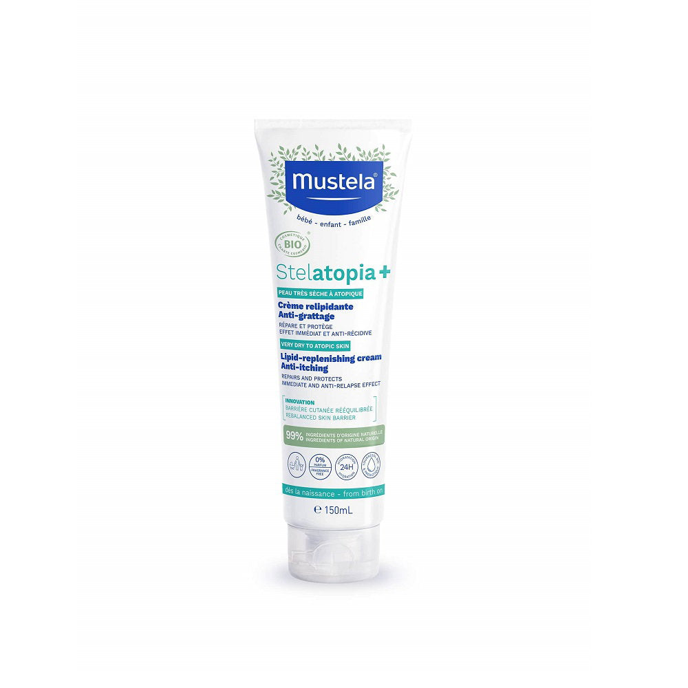 Mustela, Stelatopia+, Solros, Lipid Replenishing, Grädde, 150 ml