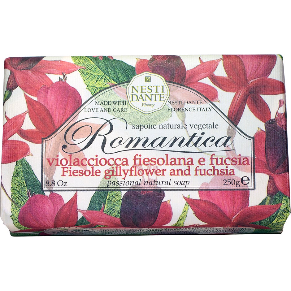 Nesti Dante, Romantica, Gillyflower & Fucsia, Lugnande, Tvålbar, 250 g