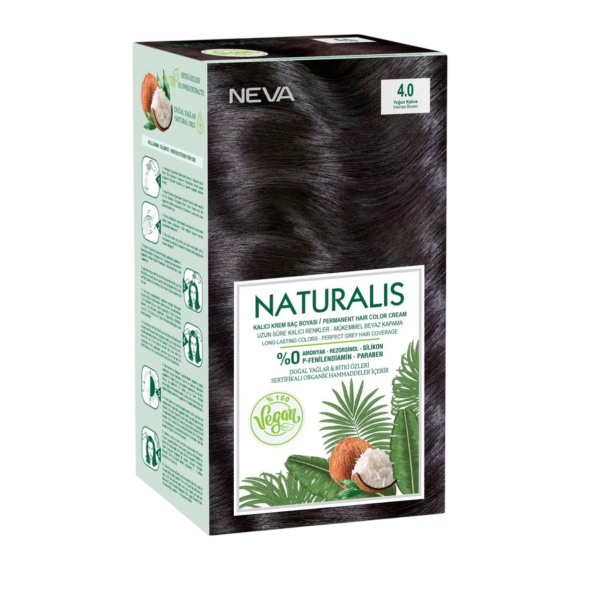 Neva, Naturalis, Vegan, Permanent hårfärg, 4.0 , 150 ml