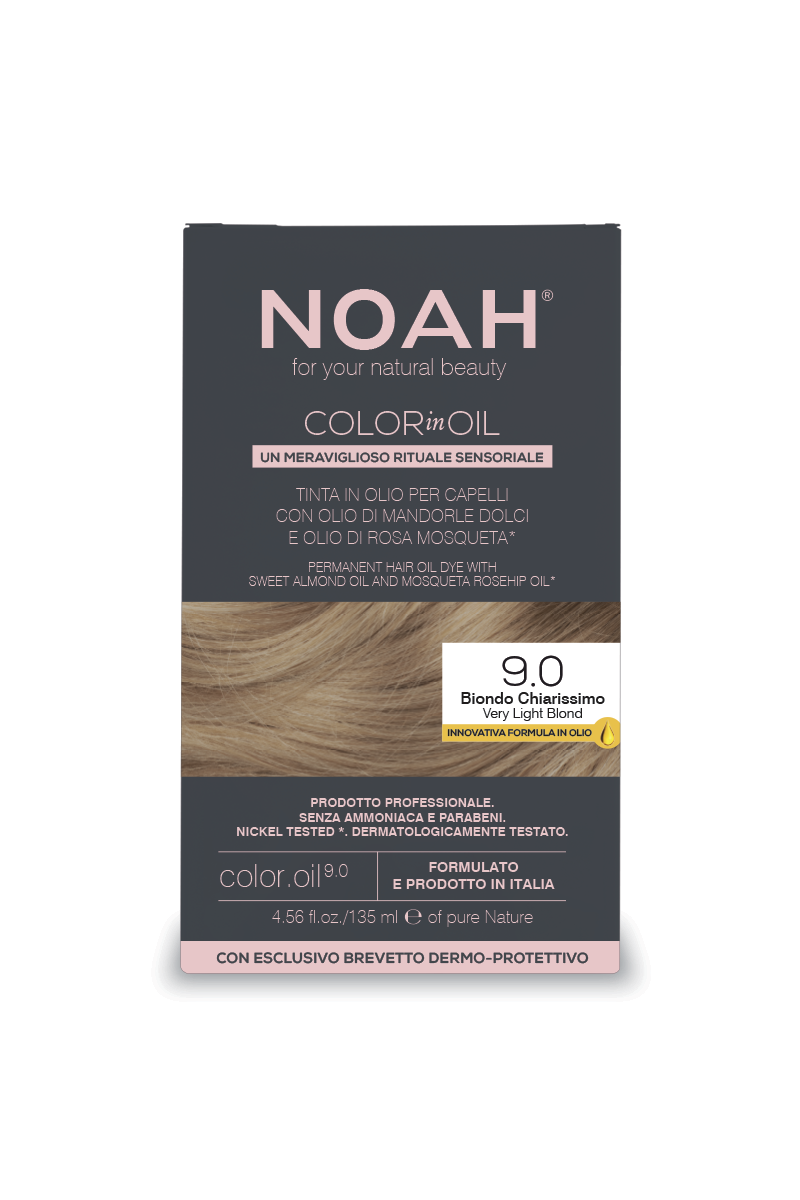 Noah, Color In Oil, Permanent hårfärgningsolja, 9.0 Very Light Blond, 135 ml