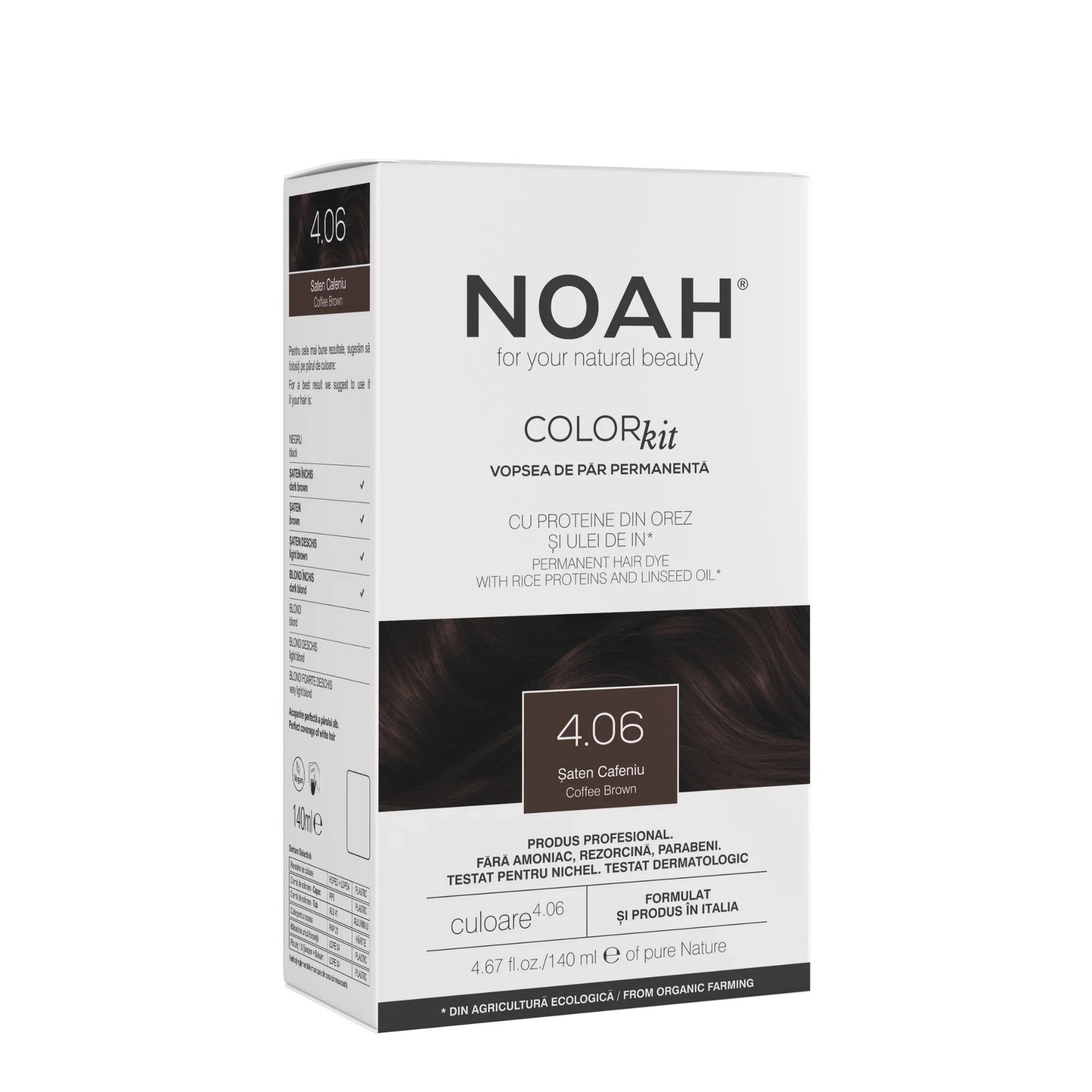 Noah, Permanent Hair Colour, Permanent hårfärg, 4.06 Brown Chestnut, 140 ml