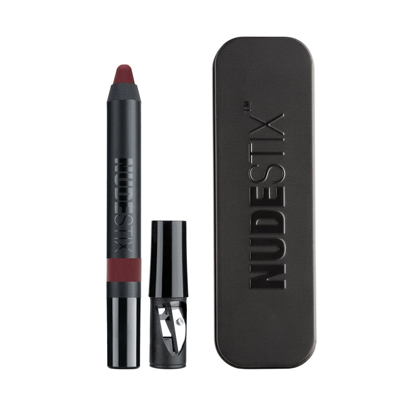 Nudestix, Intense Matte, Läppenna & kindrouge 2-i-1, Korp, 2.5 g
