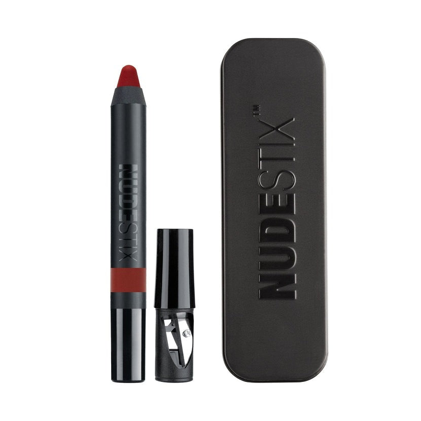 Nudestix, Intense Matte, Läppenna & kindrouge 2-i-1, Kunglig, 2.5 g